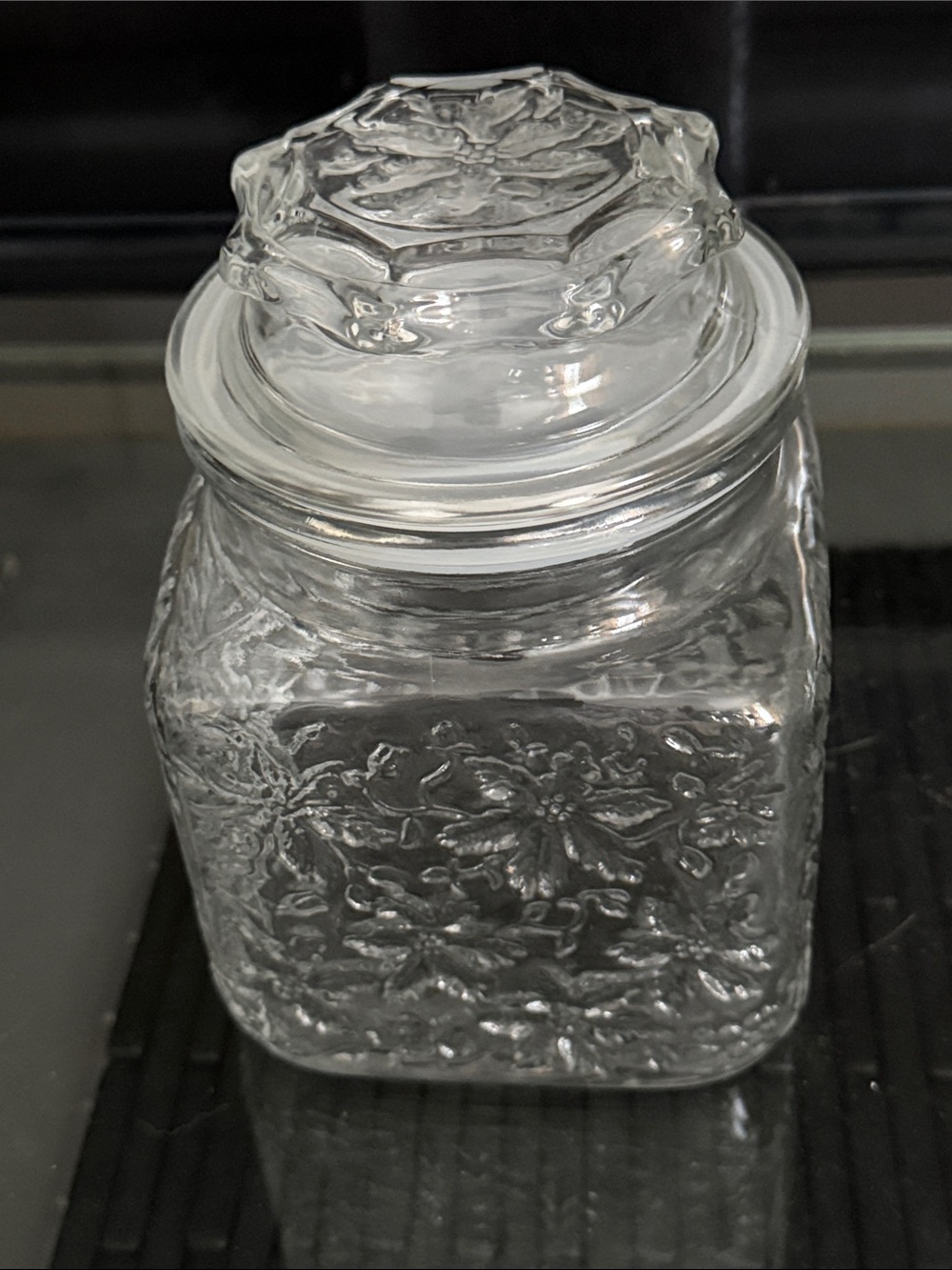 Princess House “Fantasia” square canister - nwot